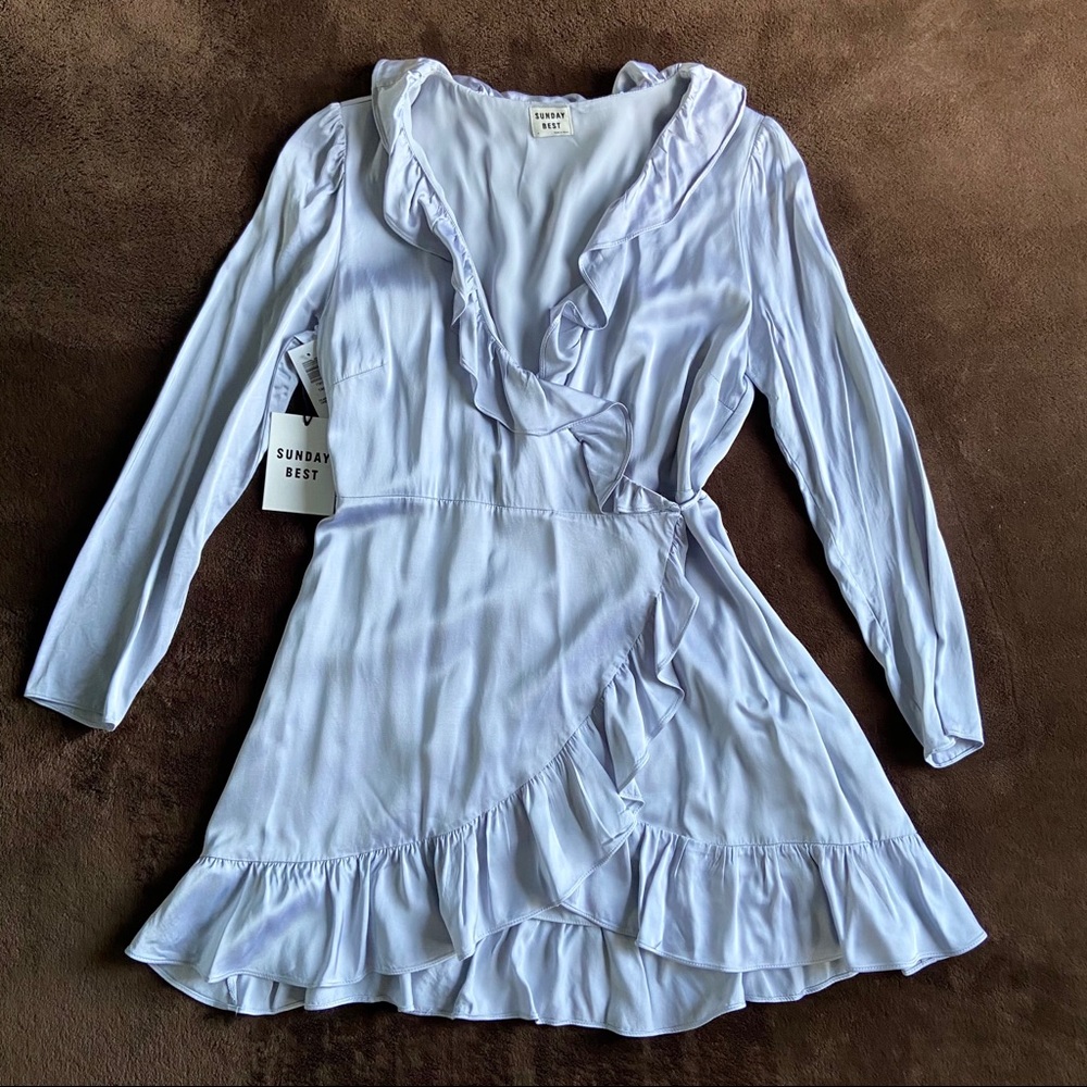 SOLD! ARITZIA | Taro Dress, Pearl Blue - Picture 7 of 13